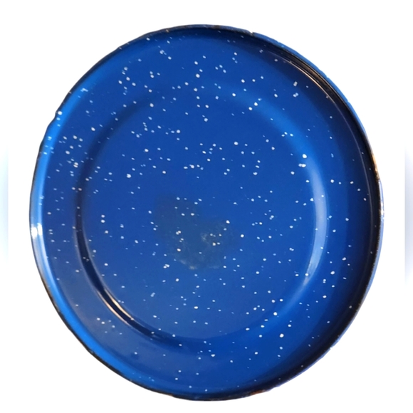 1970's Vintage Blue Speckled Enamelware Camping Coffee Pot EUC - Picture 4 of 11